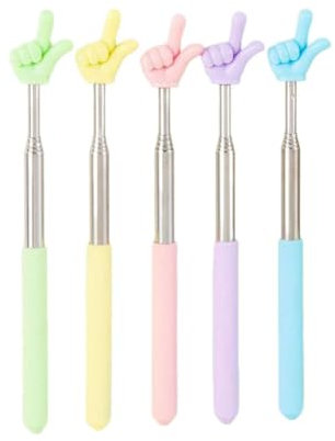 Puntero Telescópico para Profesores,5 PCS Mini Puntero Retráctil Puntero Telescópico Extensible Maestros Palo Extensible para Aulas Presentaciones Pizarras Blancas Preescolares
