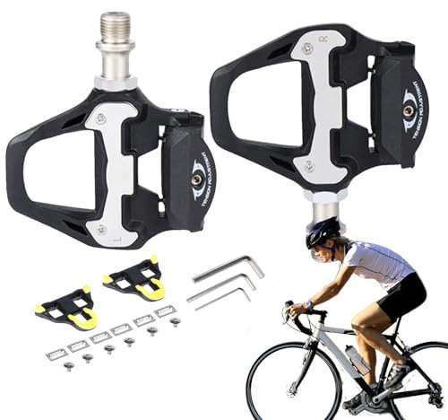 Road pedals, pedals for road , self-locking shoe plates and pedals, wear-resistant, non-slip pedals, click pedals, lightweight accessories for travel