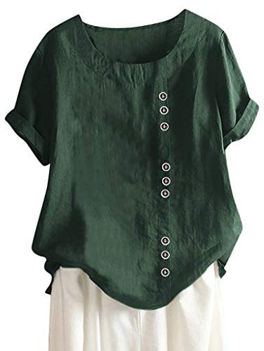 Damen Leinen Tee Shirt Bequemes Neuartige Blusen Fashion Modern Outfit Rote Slim Damenblusen Mode Bedrucktes Fit Oberteile Henry Collar Shirts Opus Damen Bluse Sale