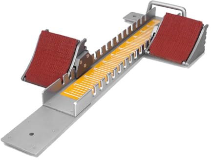 hocvseo Spårfältsstartare, design med djärva handtag, halkfria tänder, fritt justerbar höjd och tydlig skala, tillverkad av aluminiumlegering, för professionell friidrott, fitness löpning övningar