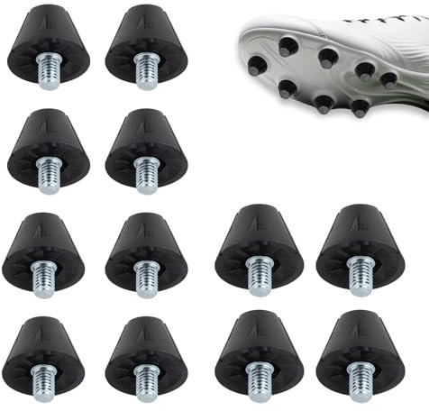 Gosknor 12stk Ersatzstollen für Fußballschuhe, 13 mm und 16 mm Rugby-Fußballstollen Ersatz-Einschraubspikes aus Kunststoff/Eisen für Feste Oberflächen Sportliches Training im Freien