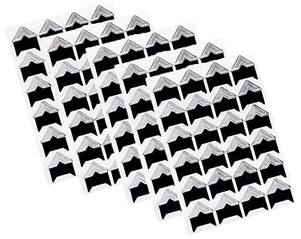 SHINEOFI 15Sheets Vintage DIY Photo Corner Stickers Self Adhesive Album Stickers for Scrapbooking Frame Decoration and Photo Albums Silver Corners Per