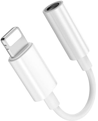 LORSENG 1 Pcs Lightning to 3.5mm Headphone Jack Adapter,Lightning to 3.5 mmHeadphone Jack Adapter, Lightningto Headphone JackAdapter Compatible with iPhone 14/13/12/11/SE/XR/XS/8