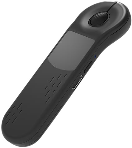 ZOZVO Air Mouse Bluetooth Rechargeable Presenter with Touchpad, Remote Control for PowerPoint/Keynote/TikTok/Camera/Kindle App, Applicable for PC/iOS/Android (Black)