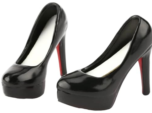Gramigg Chaussures de poupée réalistes à talons hauts pour poupées 1/6 figurine d'action Accessoires de mode Dressingup Décoration Chaussures miniatures