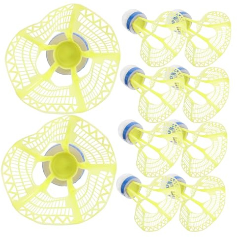TOGEVAL 10 Piezas Pelotas de Bádminton Resistentes al Viento de Plástico Duradero para Deportes Interiores y Exteriores de Entrenamiento para Patio Trasero y Uso Recreativo
