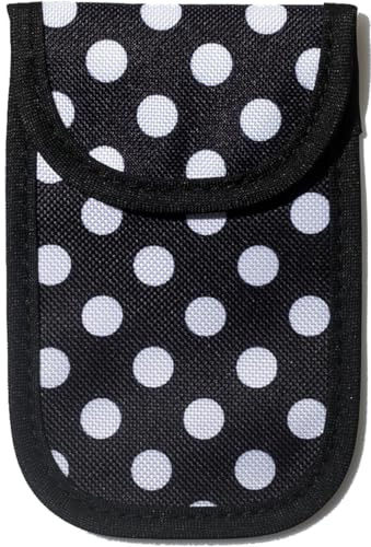 DQL Étui de protection RFID pour clé de voiture - Protection Keyless Faraday Bag RFID - Mini Keyless Go - Protection pour clés de voiture, Polka Dot., taille unique