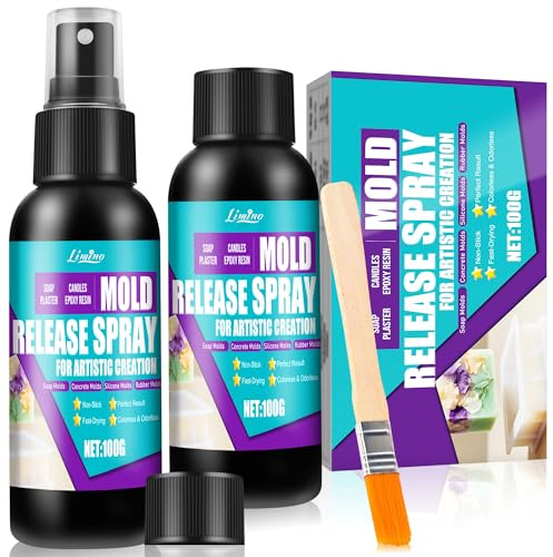 Silikonformseparationsspray – 200 g professionellt formseparerande medel för epoxiharts och ljusgjutning, snabbtorkande, non-stick, enkel formning, epoxisepareringsspray lämplig för olika former