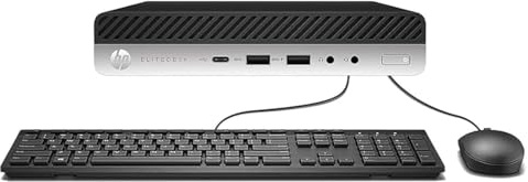 HP EliteDesk 705 G4 mini PC de escritorio, AMD Ryzen 5 Pro 2400G, 8 GB de RAM, 256 GB SSD, WiFi, Bluetooth, teclado US-QWERTY, Windows 11 Pro (Reacondicionado)