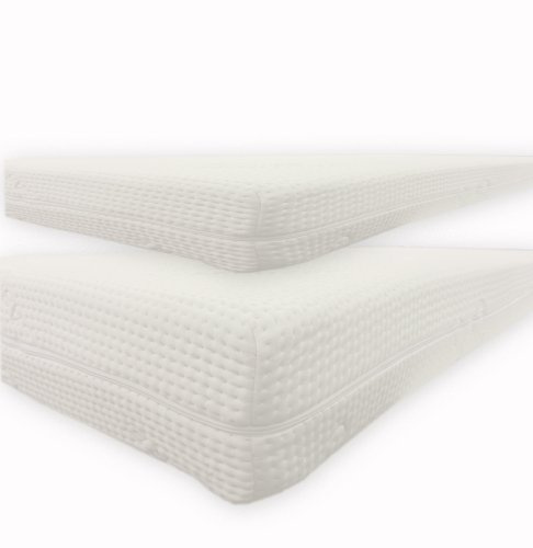 Dibapur®: Set Cashmere XXL – Materasso ortopedico in schiuma fredda a 9 zone, nucleo di circa 18 cm e topper in schiuma viscoelastica da 6 cm, totale circa 26 cm (150 x 200 cm)