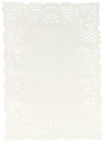 Garcia de Pou 250 unità rettangolare centrini, carta, bianco, 21 x 15 x 30 cm