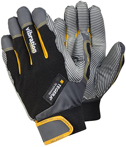 Ejendals 9180-7 Tegera 9180 - Guante antivibración, talla 7, 1 unidad, color negro/gris/amarillo