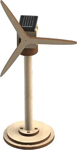 Mini éolienne solaire en bois