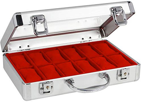 SAFE 265 portaorologi per orologio con velluto rosso per 12 orologi | espositore orologi | scatole porta orologi | 280 x 200 x 80 mm