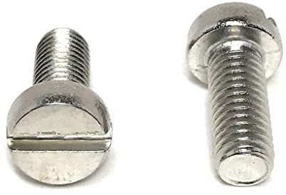 M5-.80 x 12 Stainless Steel Slotted Cheese Head Machine Screw DIN84 A2 M5x12 (25 Pieces)