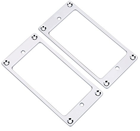 Pickup-Befestigungsringe, Metall-E-Gitarren-Pickup-Ring Ersatz für die Gitarrenbefestigung, 2 STÜCKE(Silber)