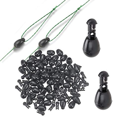 Perline a Cambio Rapido,30 Pezzi Gancio Perline per Pesca Alla Carpa Pesca Accessori per Connettore Mangiatoia 9mm