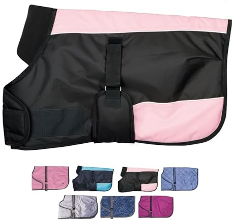 netproshop Pferdedecke Warme Fohlendecke 100g die Mitwächst - Atmungsaktiv, Wasserdichtigkeit, 600D, Groesse:65, Farbe:Schwarz