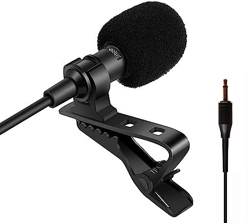 Sujeetec Lavalier Mikrofon Ansteckmikrofon Kompatibel mit Tragbarem Sprachverstärker Wireless Transmitter - Unidirektionales Kondensatormikrofon - 3,5 mm Mono TS Stecker