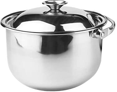 NAMOARLY Stainless Steel Soup Pot with Lid Heat Resistant Cooking Pot for Induction and Home Use Anti-scalding Handle for Family and Restaurant Cooking