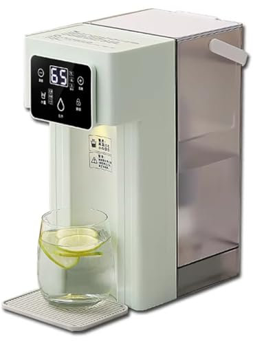 Dispensador de agua caliente instantáneo con filtro, dispensador portátil de calentador de agua para encimera de 2000 W con tanque de agua de 3 L, 5 temperaturas ajustables, protección de seguridad