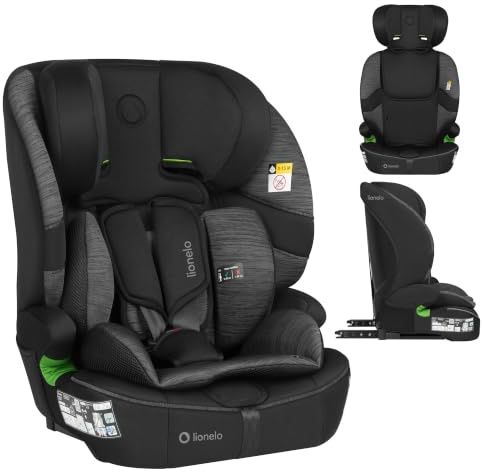 LIONELO Billy i-Size Bilbarnstol (76–150 cm) – ISOFIX & TopTether | ISOFIX-installation, installation av säkerhetsbälte, 10-nivåers nackstöd, sidokollisionsskydd