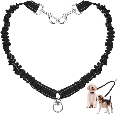 Double Dog Lead for Walking 2 Dogs,No Tangle Double Dog Distributor Lead