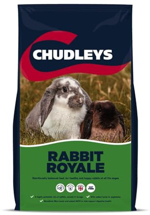 Chudleys Rabbit Royale Complete Rabbit Food 3kg - Nutritious Muesli Rabbit Feed with Cereals, Herbs and Vegetables, Fibre Rich Diet with Prebiotics for Growing and Adult Rabbits