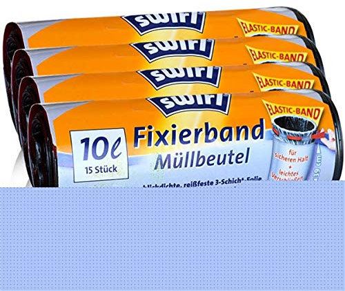 4x Swirl Fixierband Müllbeutel 10L (15 stk./Rolle)