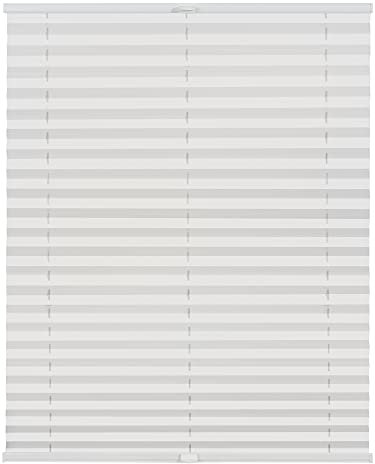 Lichtblick Plissee Klemmfix nach Maß, ohne Bohren, verspannt, Hitzeschutz, Blickdicht, Made in Germany, Thermoplissee - Weiß 60 cm x 100 cm (B x L)