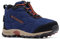 Columbia Firecamp Mid 2 WP wasserdichte Wanderstiefel für Kinder, Blau (Blue Shadow x Rusty C), 30 EU