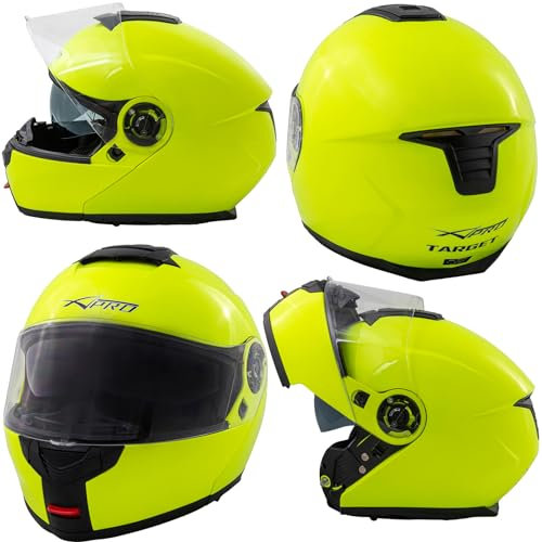 Klapphelm Helm Innensonnenblende Modular Motorradhelm Fluo XXL