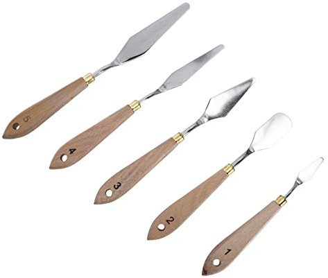 DOITOOL 1 Set Raschietto Per Pittura Ad Olio Strumento Di Pittura a Spatola Raschietto Di Miscelazione Della Pittura Pittore Artista Da Pittura Abito Di Legno Mescolare Lama