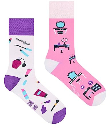 Spox Sox - calcetines coloridos, divertidos y extravagantes - un regalo divertido, 40-43, Make-up