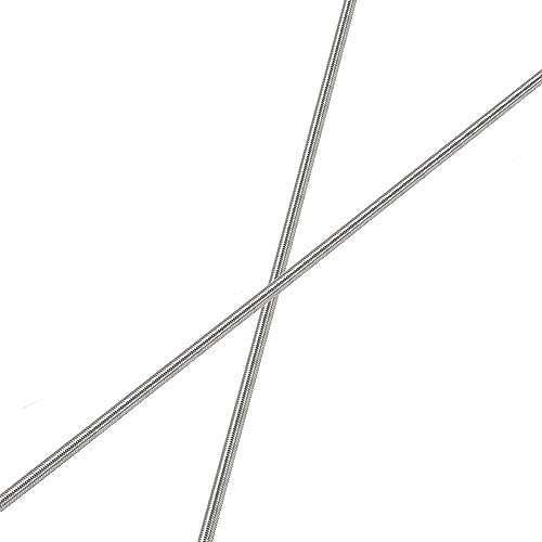 HiPicco Lot de 2 tiges et goujons entièrement filetés M2 x 250 mm, tiges filetées à droite en acier inoxydable 304, pas de filetage M2-0,4 pour boulons d'ancrage, pinces, cintres et boulons en U