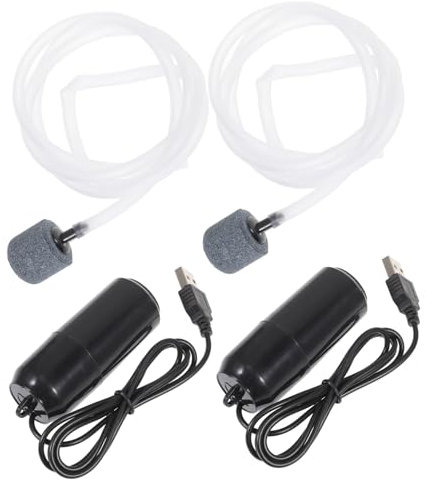 YARNOW 2sätze USB Aquarium Luftpumpe Aquarium Belüftungspumpe Luftpumpe Professionelle Sauerstoffpumpe Für
