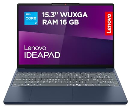 Lenovo IdeaPad Slim 3 Laptop | 15.6 WUXGA Display | Intel Core i5-13420H | 16GB RAM | 512GB SSD | Intel UHD Grafik | Windows 11 Home | QWERTZ | Cosmic Blue | 3 Monate Premium Care