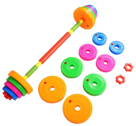 JOINPAYA 2pcs Adjustable Barbell Safe Stable Gym Exercise for Engaging Weightlifting Equipment for Beginners Fun Design for Active Play