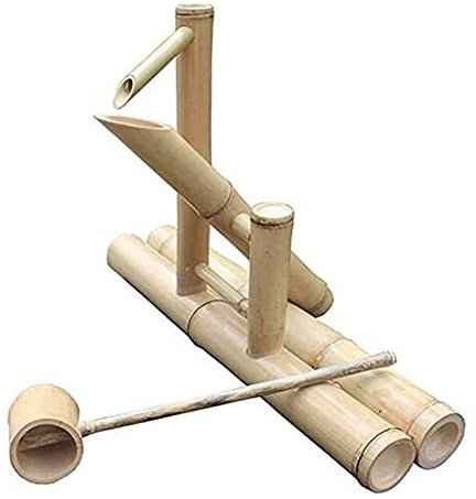 Fontana di bambù per esterni fatta a mano, pompa d'acqua, decorazione per fontana, statua, decorazione per giardino interno, cascata, stile giapponese, spaventare i cervi, senza pompa d'acqua, creat