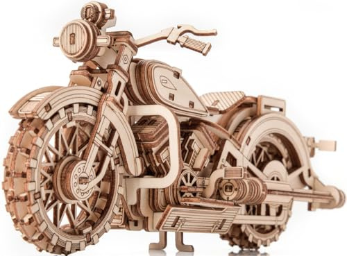 Little Story Puzzle 3D en bois de moto - Kit de bricolage - Modèle en bois de qualité supérieure avec détails précis - Décoration parfaite et expérience de puzzle passionnante