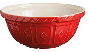 MASON CASH | Rührschüssel aus Steingut, rot, 3 Größen Größe 2 Liter, 24 cm