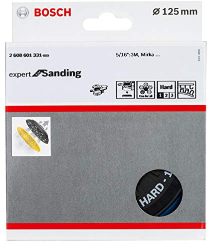 Bosch Accessories 2608601331 Plateau de Ponçage Multi-trous (Diamètre 125 mm, Rigide, Bande Autogrippante, Accessoire pour Ponceuse Excentrique), Noir/Bleu