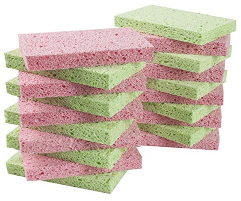 LTWHOME Natürliche Zellulose Schwämme Kratzfest haltbare Reinigungsschwämme Artikelnummer CSS120(Packung mit 20)