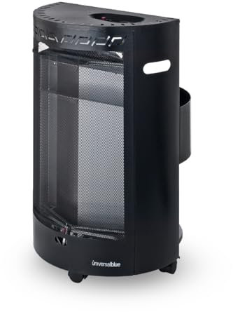 UNIVERSALBLUE Poêle à gaz Butane | Chauffage Poêle Flamme Bleu | Allumage électrique | Système de sécurité | 2 puissances | 4200 W | Technologie écologique