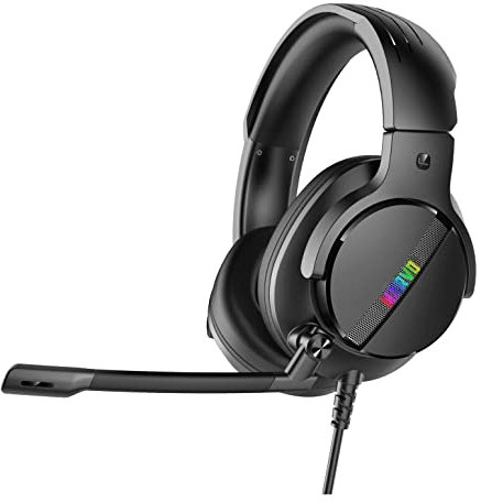 MARVO Scorpion HG9065 Gaming Headphones, 7.1 Virtual Surround Sound, RGB Gaming Headset - PC Xbox One, PS3 and PS4 Compatible, Professional 40mm Audio Drivers, Omnidirectional Mic
