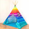 NUBUNI Tipi Zelt Für Kinder Watercolor | Tippi Kinderzelt Junge | Kinder Tipi Indoor | Kinder Tipi | Kinder Tipi Zelt | Tippi Kinderzelt Mit Bodenmatte Und Aufbewahrungstasche