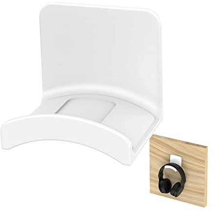 Universal Kopfhörer Halter mit starkem Klebeband - Cozycase Premium Headset Halterung Wandhalterung TPU, Kopfhörer Haken,Multifunktional Ohrhörer Aufhänger zum Schreibtisch, Wand,Weiß,1-Stück