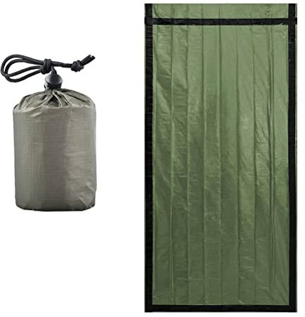 HWGING Emergency Survival Sleeping Bag, Survival Bivouac Sack, Aid Blankets, Waterproof Emergency Blanket, Ultralight, Heat Repellent, Cold Protection, Outdoor, Camping, Hiking