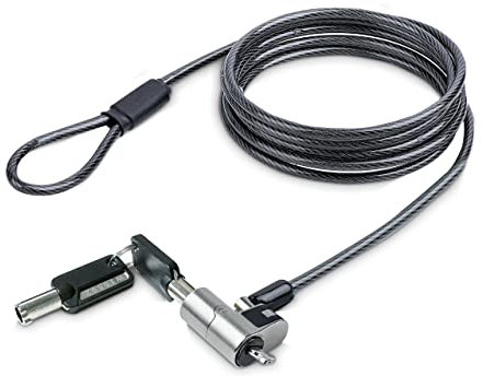 StarTech.com Cable de Seguridad con Candado para Ordenador Portátil - Cable de 2m - con Candado Antirrobo con Llave - con Ranura Nano para Portátiles - Nano Slot - Cable de Acero (NANOK-Laptop-Lock)