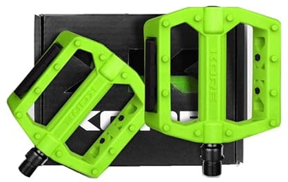 Inovey 9/16 Ultralight Bearings Mountain Bicycle Pedals Mtb Bmx Road Bicycle Folding Bike Non-Slip Nylon Pedal Cycling Accessories -green -14mm